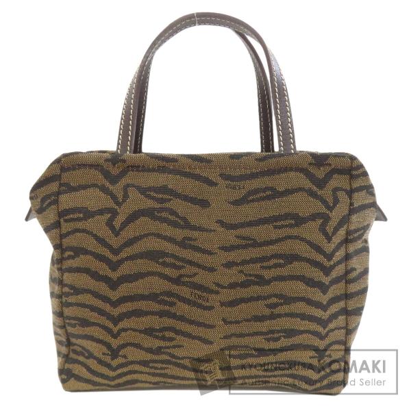 FENDI（フェンディ） ゼブラ柄 ハンドバッグ キャンバス レディース