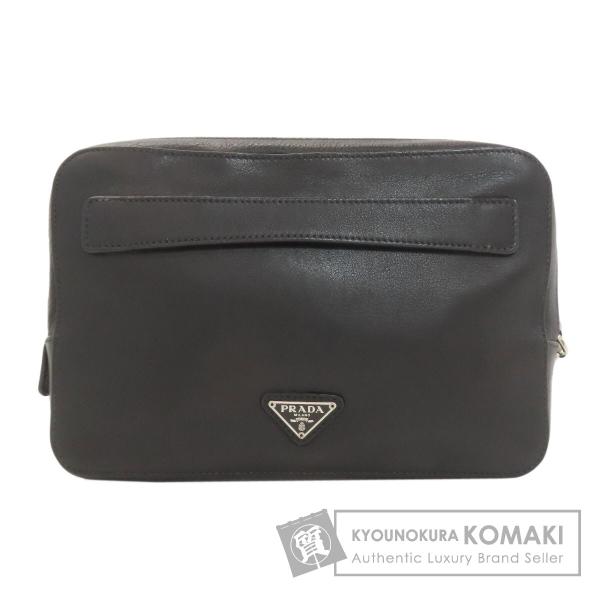 PRADA（プラダ） ロゴ金具 セカンドバッグ カーフ レディース 中古