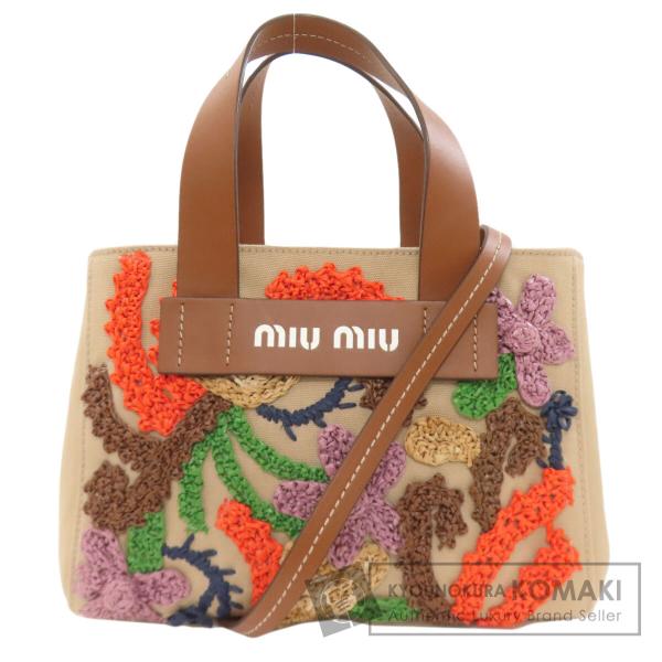 miu miu（ミュウミュウ） フラワーモチーフ 2WAY ハンドバッグ