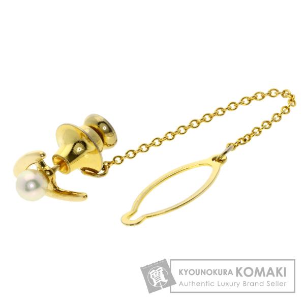 ミキモト K18パール6ミリ　タイタック　未使用　美品 MIKIMOTO（ミキモト） パール 真珠 タイタック タイピン K18イエロー