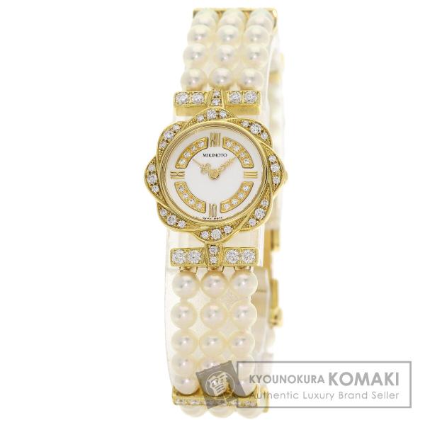 MIKIMOTO ミキモト 052-105 パールウォッチ 真珠 ダイヤモンド 腕時計 K18YG パールxK18YG ダイヤモンド レディース [中古] MIKIMOTO（ミキモト） 052-105 パールウォッチ 真珠 ダイヤモンド