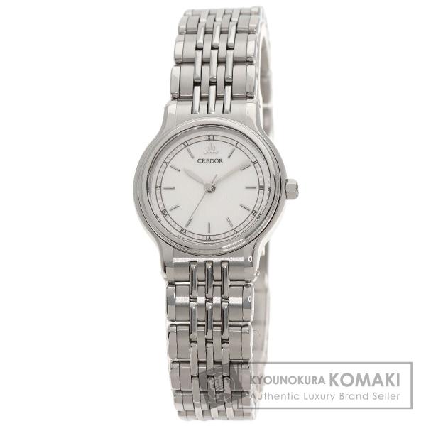 SEIKO セイコー 7371-0090 クレドール ラウンドフェイス 腕時計 SS SS レディース [中古] SEIKO（セイコー） 7371-0090 クレドール ラウンドフェイス 腕時計
