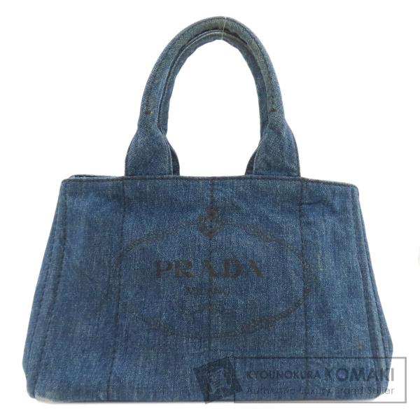 おにく様　PRADAプラダ　カナパ　トートバッグ　デニム　新品同様 PRADA（プラダ） カナパ トートバッグ デニム レディース 中古