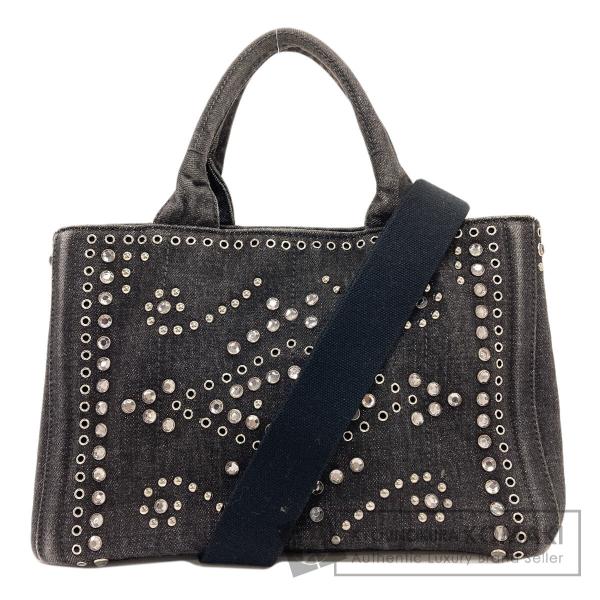 プラダ PRADA DENIM CANAPA カナパ ミニ トートバッグ バッグ デニム 