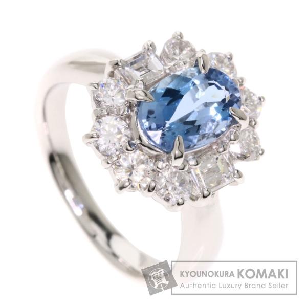 ジュエリー アクアマリン ダイヤモンド リング 中古 プラチナpt900 指輪 交換無料