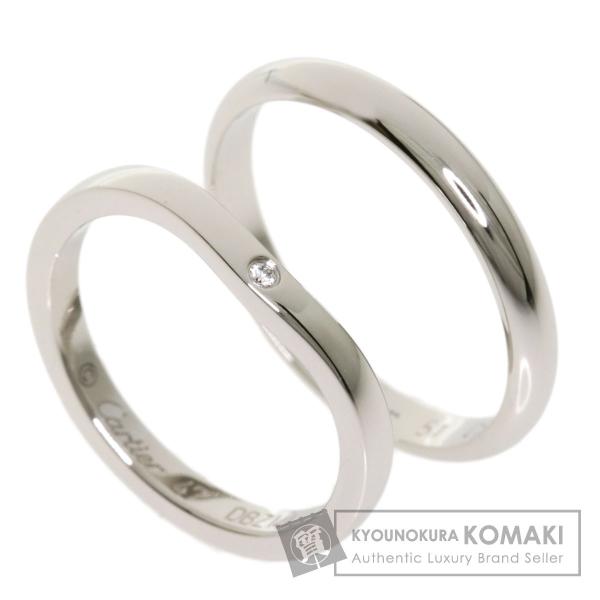 Cartier カルティエ 2本セット ペア ダイヤモンド 47 レディース 定価の67 ｏｆｆ プラチナpt950 指輪 リング 51 中古