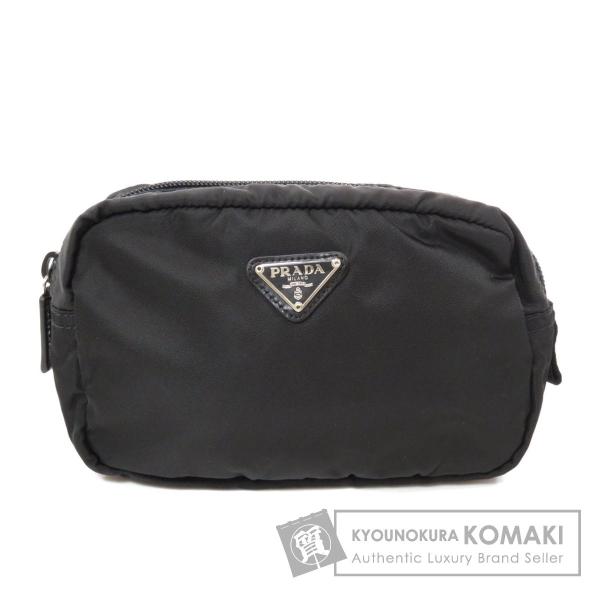 未使用】プラダ ポーチ VELA 三角ロゴ テスートナイロン 黒 1N0305