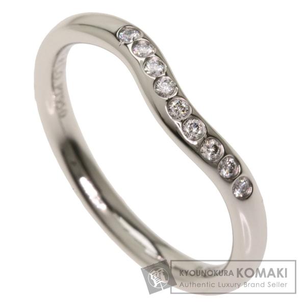 Tiffanyamp Co ティファニー カーブドリング ダイヤモンド リング 中古 指輪 プラチナpt950 セール特価品 レディース