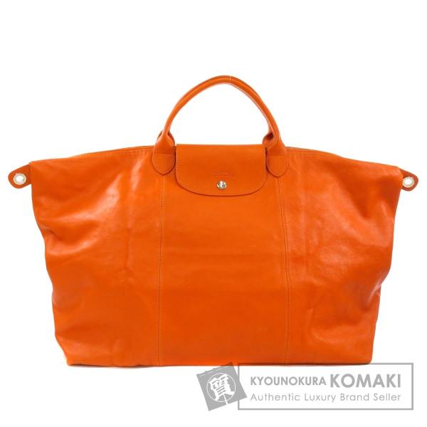 Longchamp ロンシャン ル プリアージュ キュイール 中古 本物 2way レディース レザー ボストンバッグ