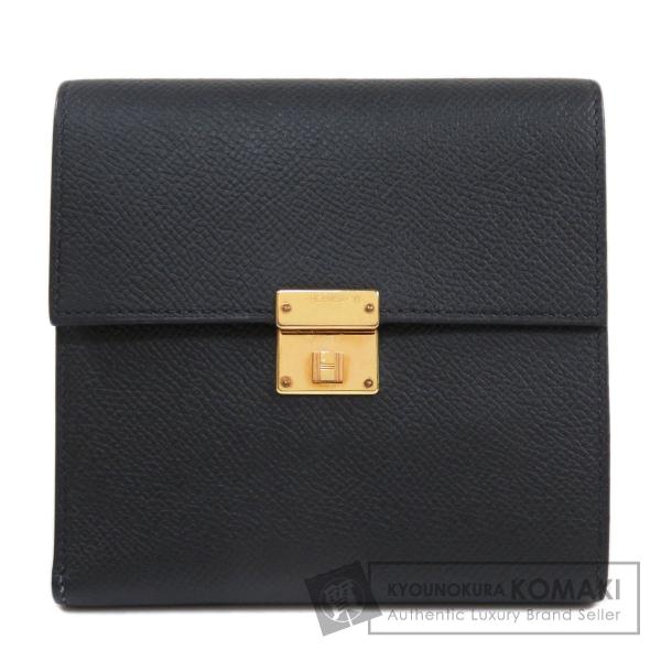 HERMES エルメス クリック12 黒 ブラック ゴールド金具 三つ折り HERMES エルメス クリック12 黒 ブラック ゴールド金具 三つ折り