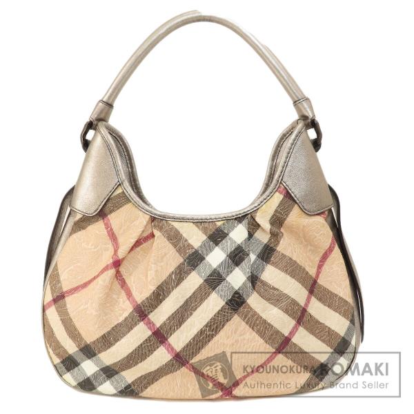 バーバリー BURBERRY  ノバチェック フラワーエンボス  ハンドバッグ PVC レディース  中古 BURBERRY（バーバリー） ノバチェック フラワーエンボス ハンドバッグ