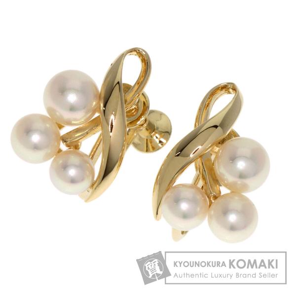 MIKIMOTO ミキモト パール 真珠 イヤリング K14イエローゴールド 