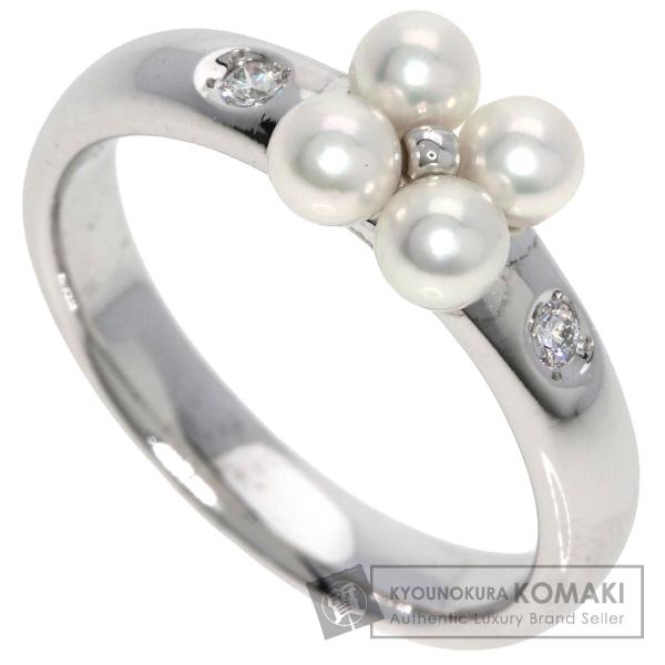 MIKIMOTO ミキモト パール 真珠 ダイヤモンド リング・指輪 K18 MIKIMOTO ミキモト パール 真珠 ダイヤモンド リング・指輪 K18
