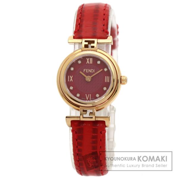 FENDI レッドレザー時計 FENDI（フェンディ） 2700L ラウンドフェイス 腕時計 PGP 革