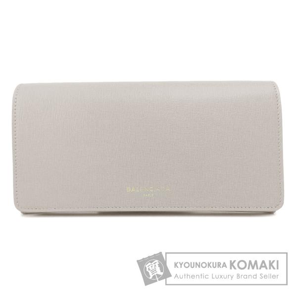 バレンシアガ BALENCIAGA 490624  ロゴ  長財布（小銭入れあり） レザー レディース  中古 BALENCIAGA（バレンシアガ） 490624 ロゴ 長財布（小銭入れあり