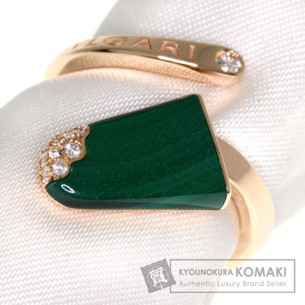 BVLGARI ブルガリ ブルガリブルガリ ジェラーティ マラカイト ダイヤモンド #50 リング・指輪 K18ピンクゴールド レディース 中古