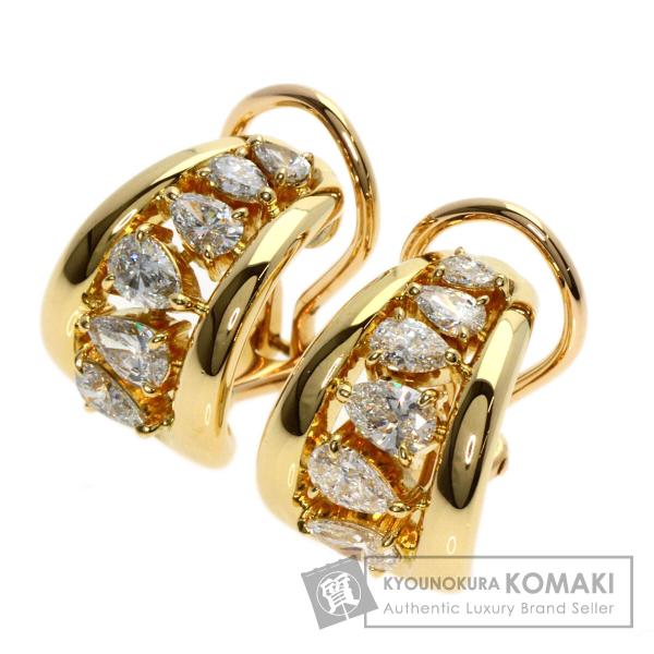 MIKIMOTO（ミキモト） ペアシェイプ ダイヤモンド イヤリング K18