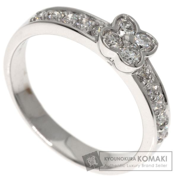 未使用ポンテヴェキオ18kホワイトゴールド花デザイン リング15号 Ponte Vecchio（ポンテヴェキオ） フラワー ダイヤモンド リング・指輪