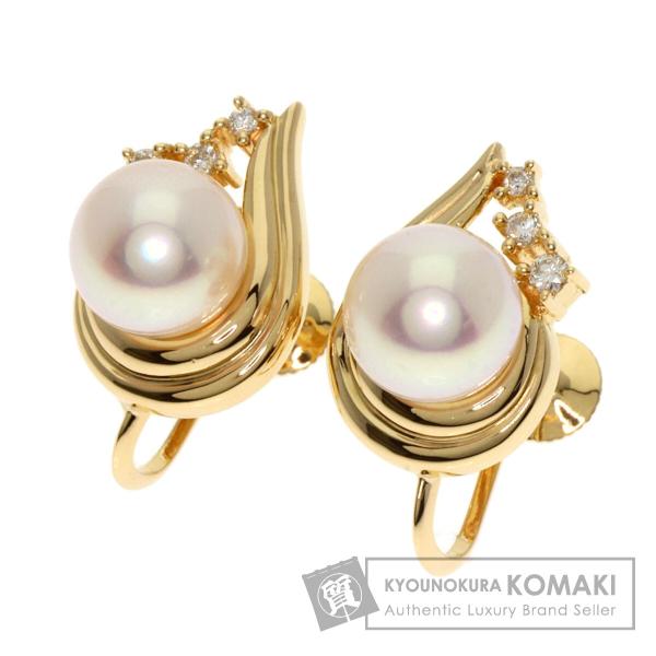 TASAKI タサキ パール 真珠 ダイヤモンド イヤリング K18イエロー 
