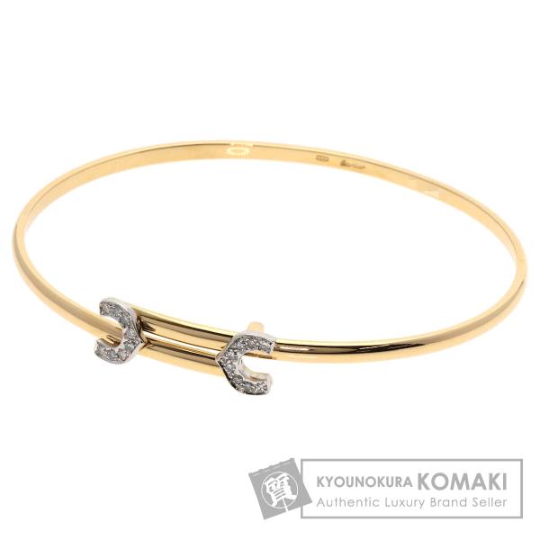 【レア】 カルティエ 2C ダイヤモンド レザーブレスレット K18WG 750 Cartier（カルティエ） ヴィンテージ 2C ダイヤモンド ブレスレット