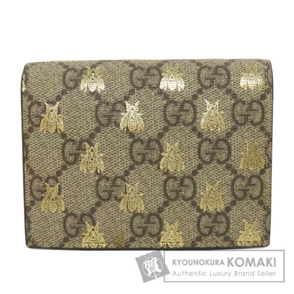 【美品希少】GUCCI グッチ GGスプリーム Bee二つ折り財布 508757 kyounokura_75116154