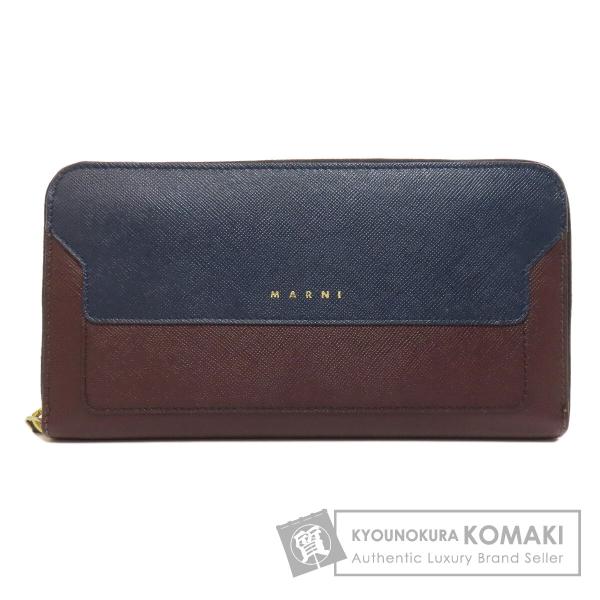 マルニ MARNI  ロゴ  長財布（小銭入れあり） レザー レディース  中古 MARNI（マルニ） ロゴ 長財布（小銭入れあり） レザー レディース 中古
