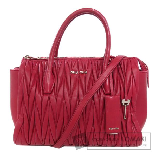 miu MIUMIU ミュウミュウ マテラッセ 2WAY ハンドバッグ レザー miu MIUMIU ミュウミュウ マテラッセ 2WAY ハンドバッグ レザー
