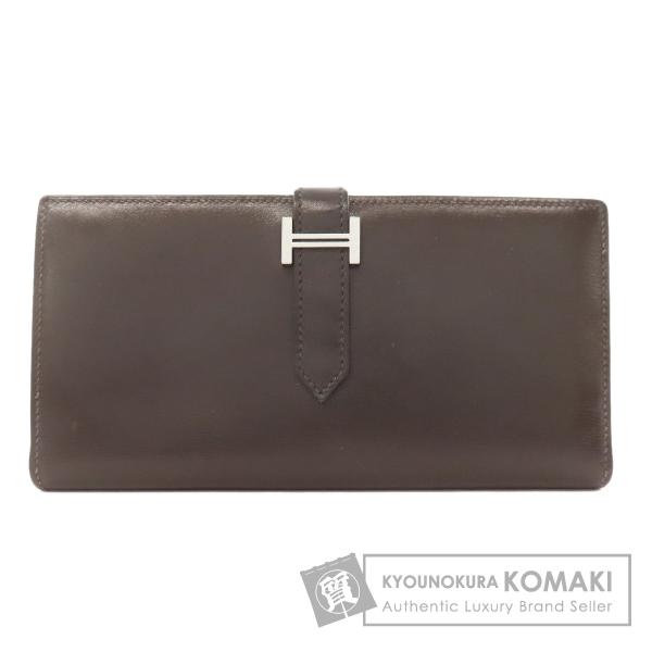 エルメス HERMES  ベアンスフレ シルバー金具  長財布（小銭入れあり） ボックスカーフ 中古 HERMES（エルメス） ベアンスフレ シルバー金具 長財布（小銭入れあり