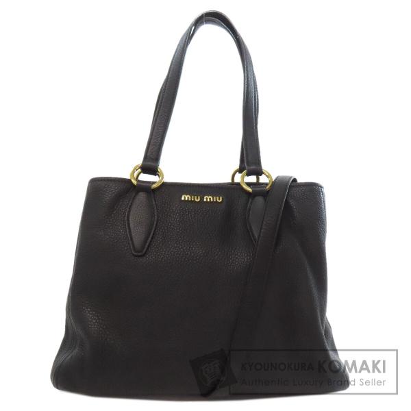 miu miu（ミュウミュウ） 2WAY トートバッグ レザー レディース 中古