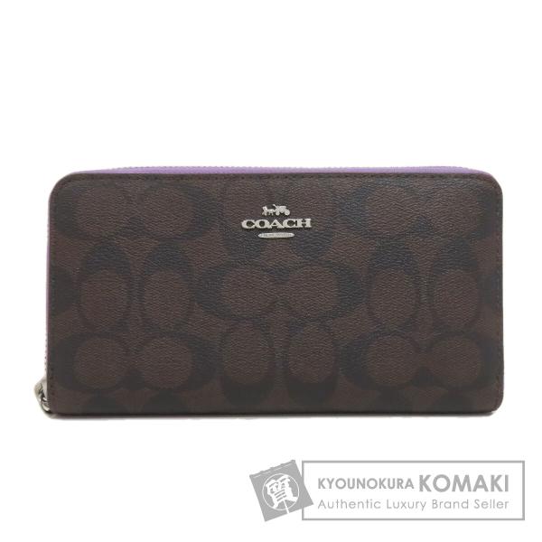 コーチ COACH C4452  シグネチャー  長財布（小銭入れあり） PVC レディース  中古 COACH（コーチ） C4452 シグネチャー 長財布（小銭入れあり） PVC