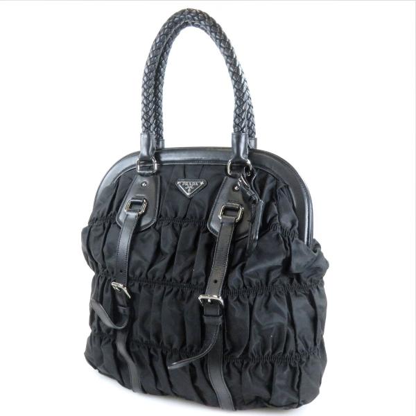 Prada プラダ ロゴプレート 記念日 ハンドバッグ レディース ナイロン素材 中古