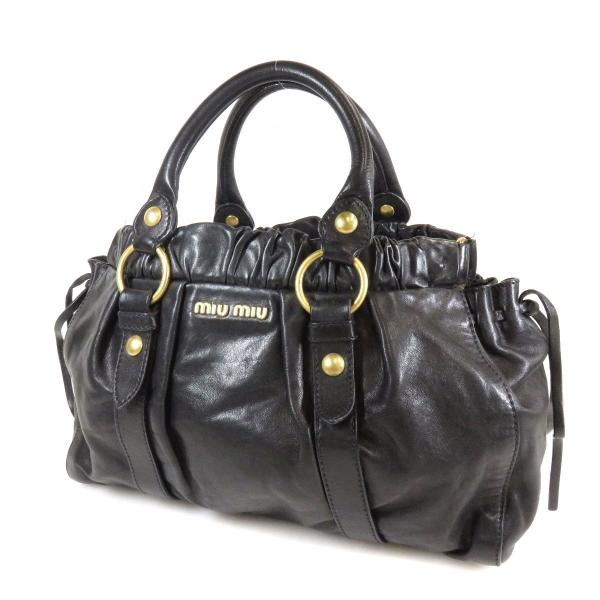 驚きの値段 Miumiu ミュウミュウ 2way ショルダーバッグ レザー 中古 レディース