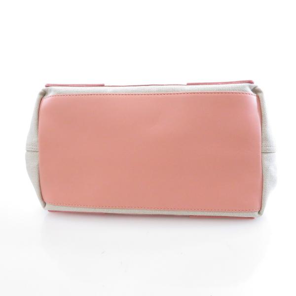 Balenciaga バレンシアガ ネイビーカバ a W新作送料無料 5781 D キャンバス ハンドバッグ 中古 レディース