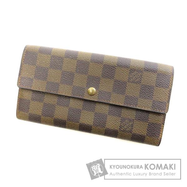 ルイヴィトン Louis Vuitton ポルトフォイユサラ N レディース 長財布 ダミエキャンバス 中古 好評受付中 小銭入れあり