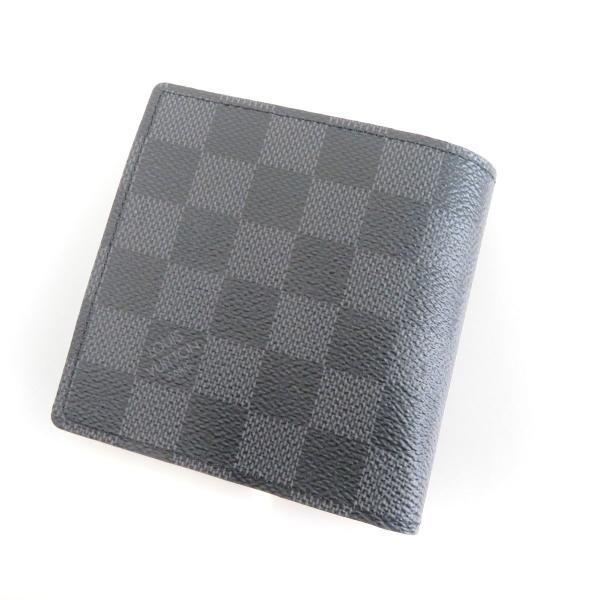 ルイヴィトン Louis Vuitton ポルトフォイユ マルコ N メンズ 二つ折り財布 中古 値下げ ダミエキャンバス 小銭入れあり