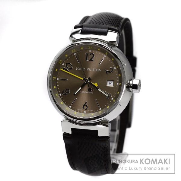 ルイヴィトン Louis Vuitton Q1132 通信販売 タンブール Gmt 腕時計 メンズ 中古 革 ステンレス