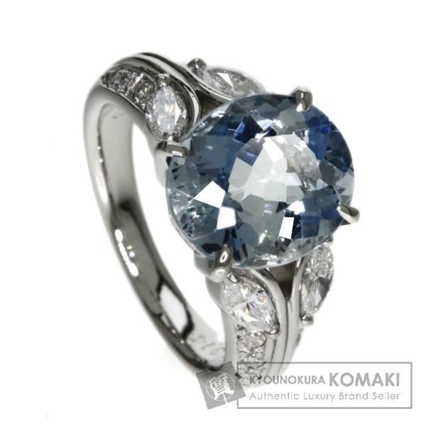 アクアマリン 送料無料お手入れ要らず ダイヤモンド リング 指輪 プラチナpt900 Select セレクトジュエリー Jewelry 中古