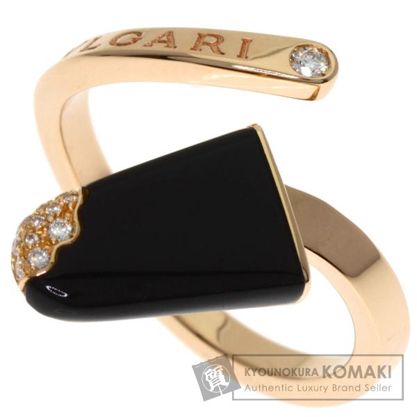 BVLGARI ブルガリ ジェラーティ オニキス ダイヤモンド #54 リング・指輪 K18ピンクゴールド レディース 中古