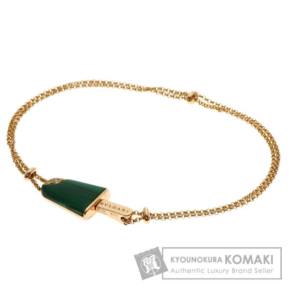 BVLGARI ブルガリ ジェラーティ マラカイト ダイヤモンド ブレスレット K18ピンクゴールド レディース 中古