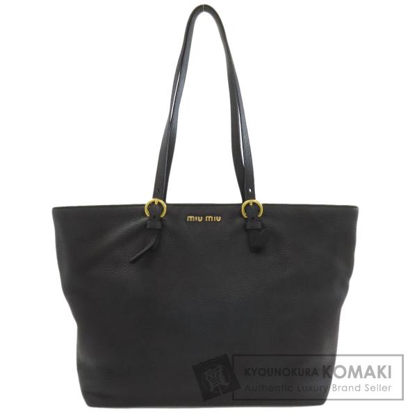 miu miu（ミュウミュウ） ロゴ トートバッグ レザー レディース 中古