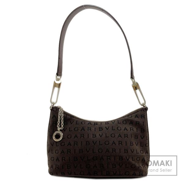 ブルガリ BVLGARI ロゴ 総柄 ショルダーバッグ 美品 保存箱 説明書付 BVLGARI（ブルガリ） ロゴマニア ショルダーバッグ キャンバス