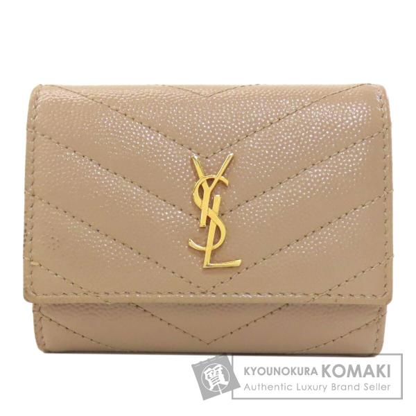 SAINT LAURENT サンローラン ロゴ キーケース レザー レディース 中古