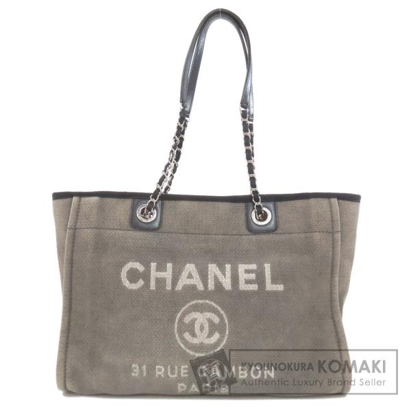 CHANEL（シャネル） ドーヴィル シルバー金具 トートバッグ キャンバス
