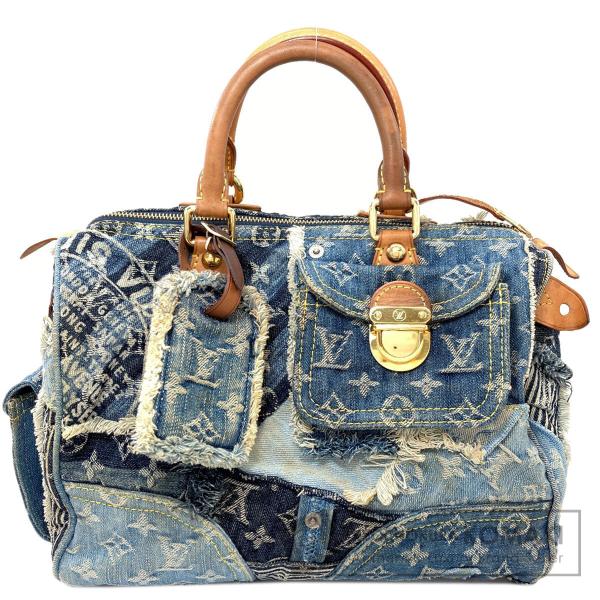 【美品/W33】ルイヴィトン　デニム　シンチバック　メタルパッチ　コーティング LOUIS VUITTON（ルイ・ヴィトン） M95380 パッチワーク スピーディ30