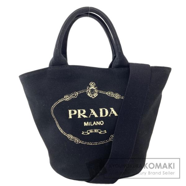 美品PRADAカナパ ショルダー トートバッグ2WAYキャンバス　1BG186 PRADA（プラダ） 1BG186 カナパ 2WAY トートバッグ キャンバス
