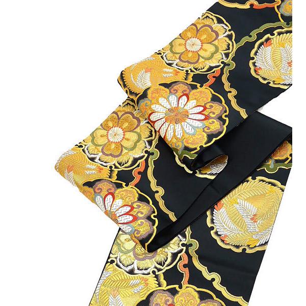 仕立て付き 振袖用 西陣織 袋帯 fo-582 加藤善 雪輪 華文 振袖 帯
