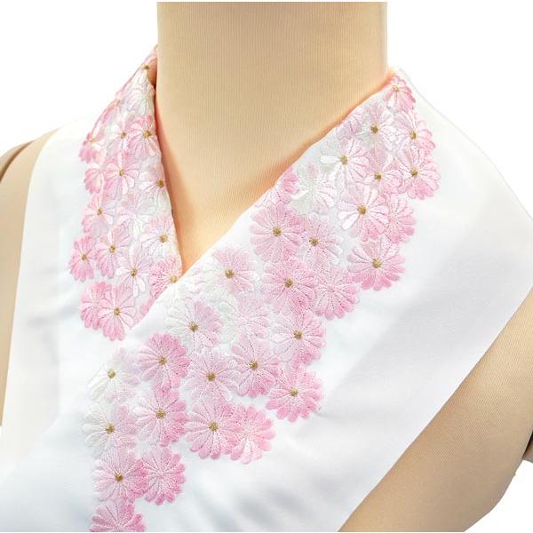 新品 刺繍 半衿 白地 金糸 菊 he-018 振袖 訪問着 小紋 成人式 結婚式 