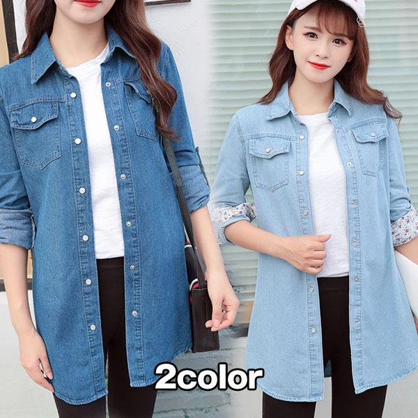 送料無料 人気急上昇 デニムシャツ デニム レディース ヴィンテージ アウター 長袖 Gジャン ロング 大きいサイズ ジャケット 納期8 10日 03aug19nnzcsck02 協和屋 通販 Yahoo ショッピング