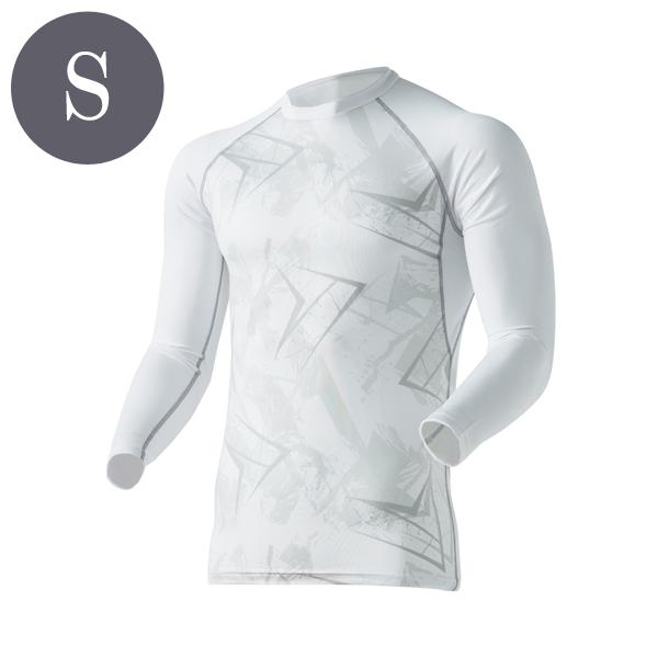 他サイト： BT冷感・消臭 パワーストレッチ 長袖クルーネックシャツ Sサイズ カモフラ×ホワイト おたふく手袋 JW-623の商品画像