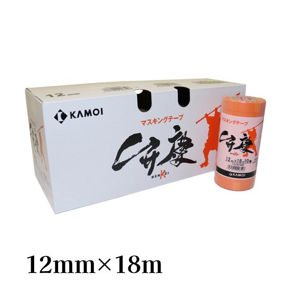 カモ井（KAMOI） 建築塗装用マスキングテープ 弁慶 12mm×18m 100巻入 